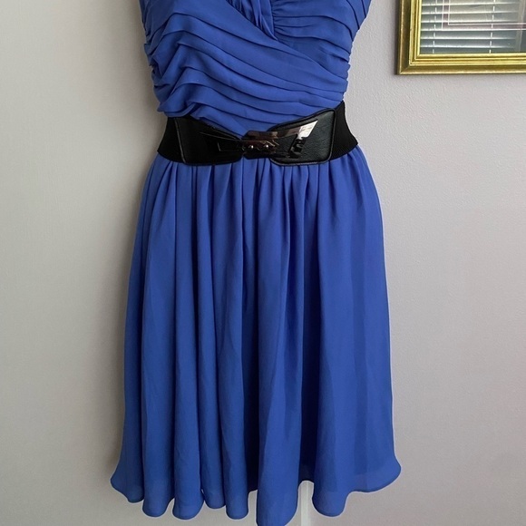NWT Express Royal Blue One Shoulder Mini Dress – Size 2, Chic & Flirty! - Picture 3 of 7